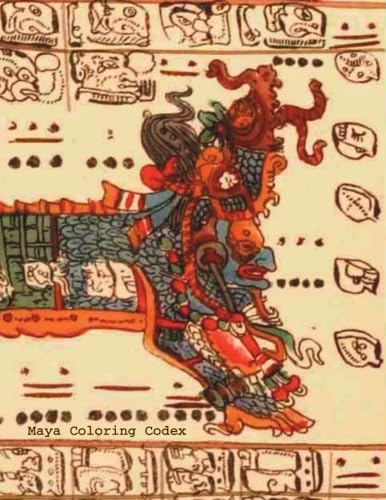 Maya Coloring Codex: The full Dresden Codex as Coloring Book for Adults and Kids