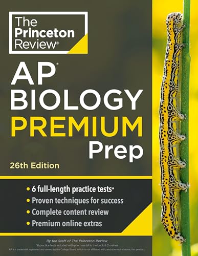 Princeton Review AP Biology Premium Prep, 26th Edition: 6 Practice Tests + Complete Content Review + Strategies & Techniques (College Test Preparation)
