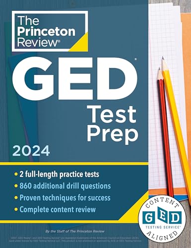 Princeton Review GED Test Prep, 2024: 2 Practice Tests + Review & Techniques + Online Features (2024) (College Test Preparation)