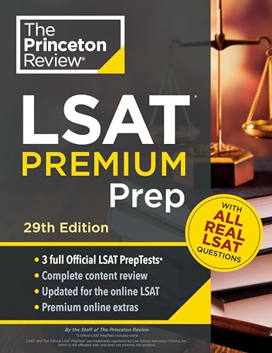 Princeton Review LSAT Premium Prep, 29th Edition: 3 Real LSAT PrepTests + Strategies & Review (Graduate School Test Preparation)