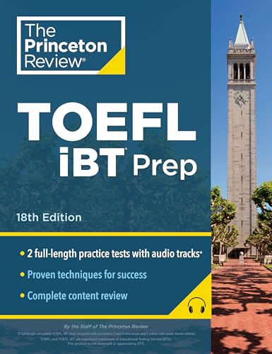 Princeton Review TOEFL iBT Prep with Audio/Listening Tracks, 18th Edition: 2 Practice Tests + Audio + Strategies & Review / For the New, Shorter TOEFL (College Test Preparation) von Random House Children's Books