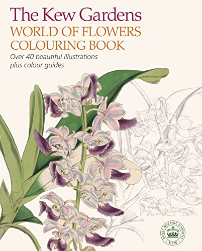 The Kew Gardens World of Flowers Colouring Book: Over 40 Beautiful Illustrations Plus Colour Guides (Kew Gardens Arts & Activities) von TheWorks
