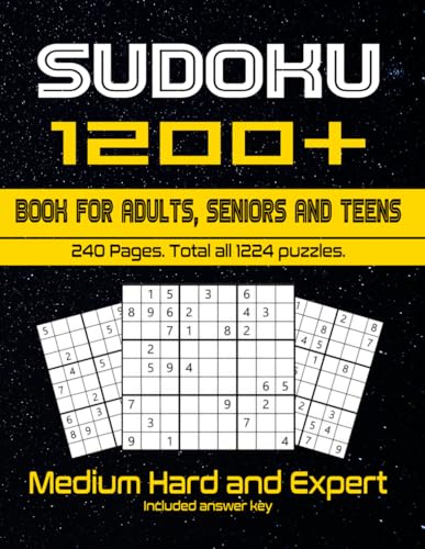 1200+ Sudoku Puzzles: Medium, Hard, and Expert, More Than 1200 Sudoku Puzzles Games for adults, seniors, and teens 1200+ Sudoku Puzzles: Medium, Hard, and Expert, More Than 1200 Sudoku Puzzles Games for adults, seniors, and teens von Independently published