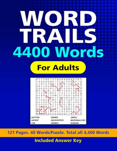 4400 Word Trails: 110 Puzzles, 40 Words per Puzzle with Interesting Themes, For Adults, Seniors, and Teens 4400 Word Trails: 110 Puzzles, 40 Words per Puzzle with Interesting Themes, For Adults, Seniors, and Teens von Independently published