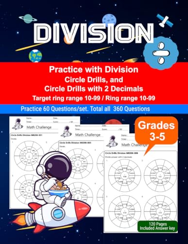 Division: Math Drill, Practice Book, Workbook, Circle Drills, Decimals, Grades 3-5, Ages 8-11 Division: Math Drill, Practice Book, Workbook, Circle Drills, Decimals, Grades 3-5, Ages 8-11 von Independently published