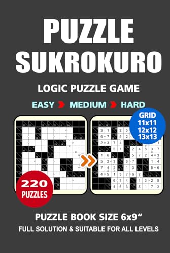 Logic Puzzle Book: 220 Puzzles, Sukrokuro, Great Logic Puzzle Game, 3 Levels Easy Medium and Hard, For Adults Seniors and Teens, Size 6x9 Inches. Logic Puzzle Book: 220 Puzzles, Sukrokuro, Great Logic Puzzle Game, 3 Levels Easy Medium and Hard, For Adults Seniors and Teens, Size 6x9 Inches. von Independently published