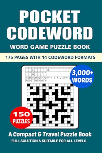 Pocket Codeword Puzzle Book: 150 Puzzles, 3,000+ Words, Great English Codeword Puzzle Game, Perfect for Relaxation and Mental Stimulation, 14 Codeword Formats, Pocket Size 4x6 Inches. Pocket Codeword Puzzle Book: 150 Puzzles, 3,000+ Words, Great English Codeword Puzzle Game, Perfect for Relaxation and Mental Stimulation, 14 Codeword Formats, Pocket Size 4x6 Inches. von Independently published