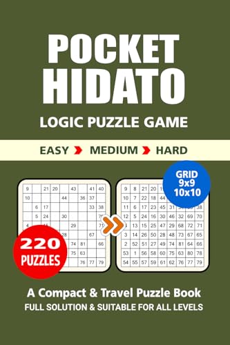 Pocket Puzzle Book: 220 Puzzles, Hidato, Great Logic Puzzle Game, A Compact and Travel Puzzle Book, 3 Levels Easy Medium and Hard, Pocket Size 4x6 Inches. Pocket Puzzle Book: 220 Puzzles, Hidato, Great Logic Puzzle Game, A Compact and Travel Puzzle Book, 3 Levels Easy Medium and Hard, Pocket Size 4x6 Inches. von Independently published