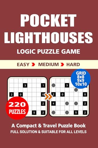 Pocket Puzzle Book: 220 Puzzles, Lighthouses, Great Logic Puzzle Game, A Compact and Travel Puzzle Book, 3 Levels: Easy Medium and Hard, Pocket size 4x6 Inches. Pocket Puzzle Book: 220 Puzzles, Lighthouses, Great Logic Puzzle Game, A Compact and Travel Puzzle Book, 3 Levels: Easy Medium and Hard, Pocket size 4x6 Inches. von Independently published