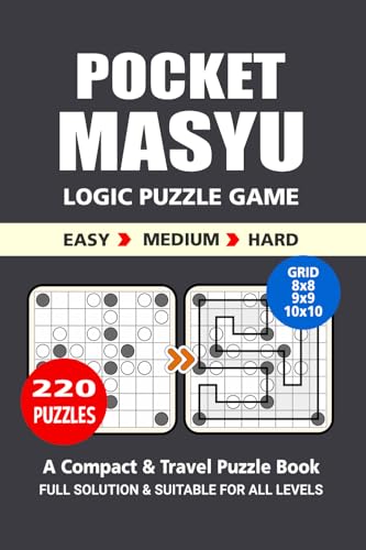 Pocket Puzzle Book: 220 Puzzles, Masyu, Great Logic Puzzle Game, A Compact and Travel Puzzle Book, 3 Levels: Easy Medium and Hard, Pocket size 4x6 Inches. Pocket Puzzle Book: 220 Puzzles, Masyu, Great Logic Puzzle Game, A Compact and Travel Puzzle Book, 3 Levels: Easy Medium and Hard, Pocket size 4x6 Inches. von Independently published