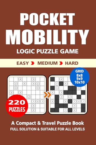 Pocket Puzzle Book: 220 Puzzles, Mobility, Great Logic Puzzle Game, A Compact and Travel Puzzle Book, 3 Levels: Easy Medium and Hard, Pocket size 4x6 Inches. Pocket Puzzle Book: 220 Puzzles, Mobility, Great Logic Puzzle Game, A Compact and Travel Puzzle Book, 3 Levels: Easy Medium and Hard, Pocket size 4x6 Inches. von Independently published