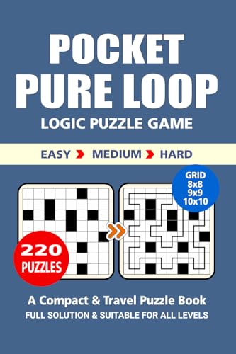 Pocket Puzzle Book: 220 Puzzles, Pure Loop, Great Logic Puzzle Game, A Compact and Travel Puzzle Book, 3 Levels Easy Medium and Hard, Pocket Size 4x6 Inches. Pocket Puzzle Book: 220 Puzzles, Pure Loop, Great Logic Puzzle Game, A Compact and Travel Puzzle Book, 3 Levels Easy Medium and Hard, Pocket Size 4x6 Inches. von Independently published