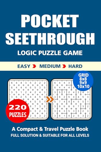 Pocket Puzzle Book: 220 Puzzles, Seethrough, Great Logic Puzzle Game, A Compact and Travel Puzzle Book, 3 Levels: Easy Medium and Hard, Pocket size 4x6 Inches. Pocket Puzzle Book: 220 Puzzles, Seethrough, Great Logic Puzzle Game, A Compact and Travel Puzzle Book, 3 Levels: Easy Medium and Hard, Pocket size 4x6 Inches. von Independently published