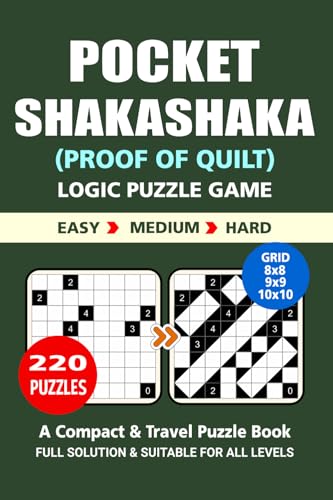 Pocket Puzzle Book: 220 Puzzles, Shakashaka, Great Logic Puzzle Game, A Compact and Travel Puzzle Book, 3 Levels: Easy Medium and Hard, Pocket size 4x6 Inches. Pocket Puzzle Book: 220 Puzzles, Shakashaka, Great Logic Puzzle Game, A Compact and Travel Puzzle Book, 3 Levels: Easy Medium and Hard, Pocket size 4x6 Inches. von Independently published
