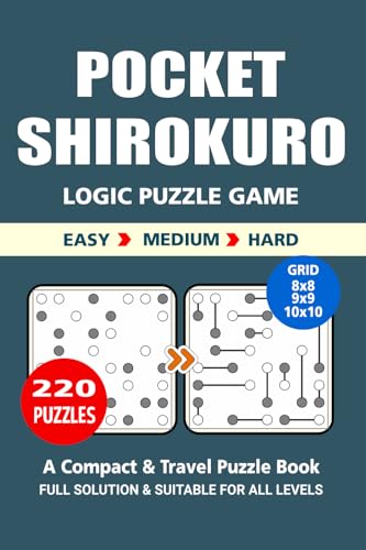 Pocket Puzzle Book: 220 Puzzles, Shirokuro, Great Logic Puzzle Game, A Compact and Travel Puzzle Book, 3 Levels: Easy Medium and Hard, Pocket size 4x6 Inches. Pocket Puzzle Book: 220 Puzzles, Shirokuro, Great Logic Puzzle Game, A Compact and Travel Puzzle Book, 3 Levels: Easy Medium and Hard, Pocket size 4x6 Inches. von Independently published