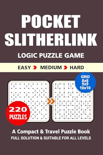 Pocket Puzzle Book: 220 Puzzles, Slitherlink, Great Logic Puzzle Game, A Compact and Travel Puzzle Book, 3 Levels: Easy Medium and Hard, Pocket size 4x6 Inches. Pocket Puzzle Book: 220 Puzzles, Slitherlink, Great Logic Puzzle Game, A Compact and Travel Puzzle Book, 3 Levels: Easy Medium and Hard, Pocket size 4x6 Inches. von Independently published