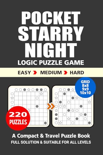 Pocket Puzzle Book: 220 Puzzles, Starry Night, Great Logic Puzzle Game, A Compact and Travel Puzzle Book, 3 Levels: Easy Medium and Hard, Pocket size 4x6 Inches. Pocket Puzzle Book: 220 Puzzles, Starry Night, Great Logic Puzzle Game, A Compact and Travel Puzzle Book, 3 Levels: Easy Medium and Hard, Pocket size 4x6 Inches. von Independently published