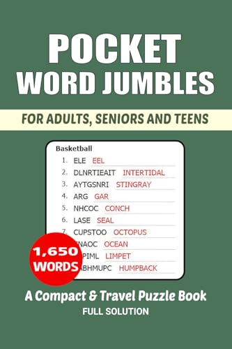 Pocket Word Jumbles: 1,650 Words, Great Word Jumbles, A Compact and Travel Puzzle Book, For Adults, Seniors, and Teens, Size 4x6 Inches. Pocket Word Jumbles: 1,650 Words, Great Word Jumbles, A Compact and Travel Puzzle Book, For Adults, Seniors, and Teens, Size 4x6 Inches. von Independently published