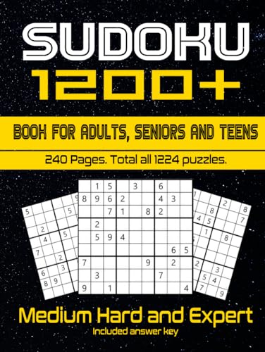 Sudoku Book for Adults: 1200+ Puzzles Games, Medium, Hard, and Expert, Sudoku Book for Adults: 1200+ Puzzles Games, Medium, Hard, and Expert, von Independently published