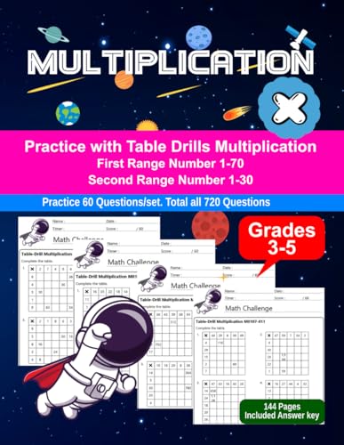 Table Drills Multiplication: Math Drill, Practice Book, Workbook, Grades 3-5, Ages 8-11 Table Drills Multiplication: Math Drill, Practice Book, Workbook, Grades 3-5, Ages 8-11 von Independently published