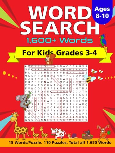 Word Search for Kids: 110 Puzzles, Large Prints, Perfects for Kids, Improve spelling skills, Ages 8-10 Word Search for Kids: 110 Puzzles, Large Prints, Perfects for Kids, Improve spelling skills, Ages 8-10 von Independently published