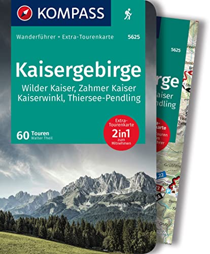 KOMPASS Wanderführer Kaisergebirge, 60 Touren mit Extra-Tourenkarte: GPS-Daten zum Download