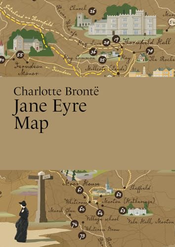 Charlotte Brontë, Jane Eyre Map (Literary Maps Series) von Paris Grafik