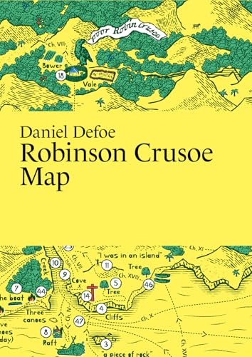 Daniel Defoe, Robinson Crusoe Map (Literary Maps Series) von Paris Grafik