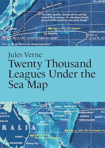 Jules Verne, Twenty Thousand Leagues Under the Sea Map (Literary Maps Series) von Paris Grafik