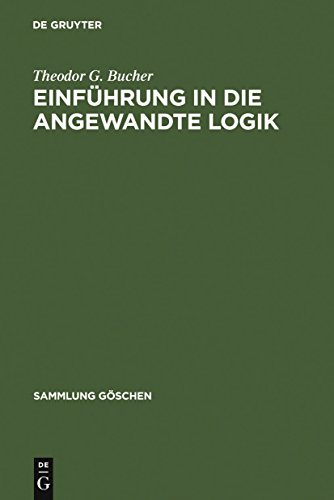 Einführung in die angewandte Logik (Sammlung Göschen) von de Gruyter