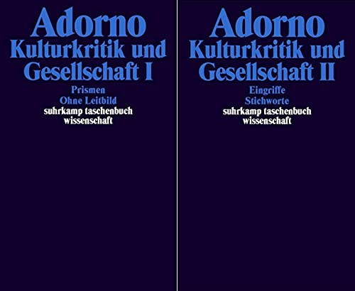 Gesammelte Schriften in 20 Bänden: Band 10: Kulturkritik und Gesellschaft. Prismen. Ohne Leitbild. Eingriffe. Stichworte. Anhang. 2 Bände (suhrkamp taschenbuch wissenschaft) von Suhrkamp Verlag AG