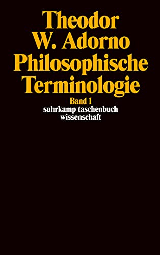 Philosophische Terminologie: Zur Einleitung. Band 1 von Suhrkamp Verlag AG