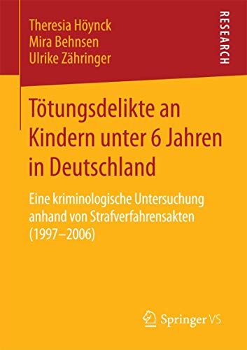 Tötungsdelikte an Kindern unter 6 Jahren in Deutschland: Eine kriminologische Untersuchung anhand von Strafverfahrensakten (1997–2006)
