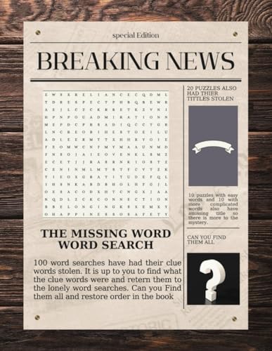 Missing Word Word Search: Someone Stole the Clues to 100 word searches!!! von Independently published