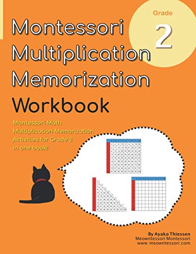 Grade 2 Montessori Math Multiplication Memorization Workbook: Montessori Multiplication Finger Charts Activities in One Book! von Independently published