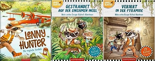 Lenny Hunter: 1 Geschichtenbuch und 2 Escapse-Rätsel-Abenteuer im Set + 1 exklusives Postkartenset