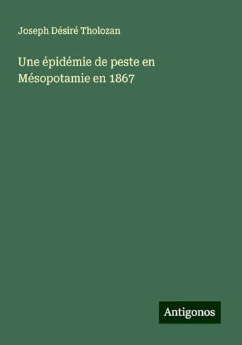 Une épidémie de peste en Mésopotamie en 1867 von Antigonos Verlag