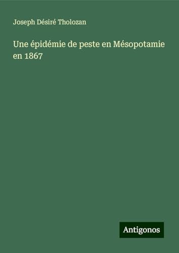 Une épidémie de peste en Mésopotamie en 1867 von Antigonos Verlag