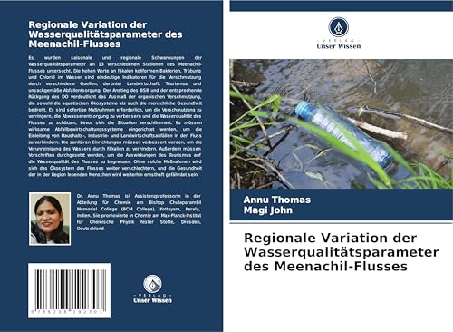 Regionale Variation der Wasserqualitätsparameter des Meenachil-Flusses