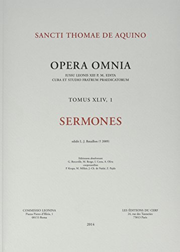 OPERA OMNIA - TOME 44,1 SERMONES