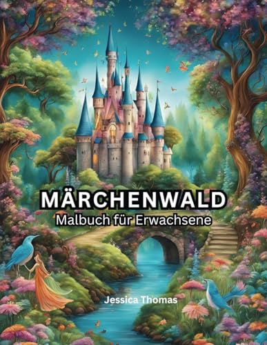 Märchenwald - Malbuch für Erwachsene: Fantasy Ausmalbuch mit Feen, Drachen und Magischen Orten von Independently published