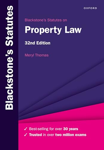 Blackstone's Statutes on Property Law 2024-2025 32nd Edition von Oxford University Press