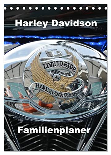 Harley Davidson Familienplaner (Tischkalender 2024 DIN A5 hoch), CALVENDO Monatskalender von CALVENDO