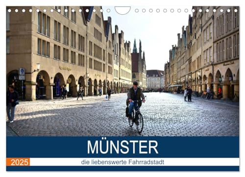 Münster - die liebenswerte Fahrradstadt (Wandkalender 2025 DIN A4 quer), CALVENDO Monatskalender von CALVENDO