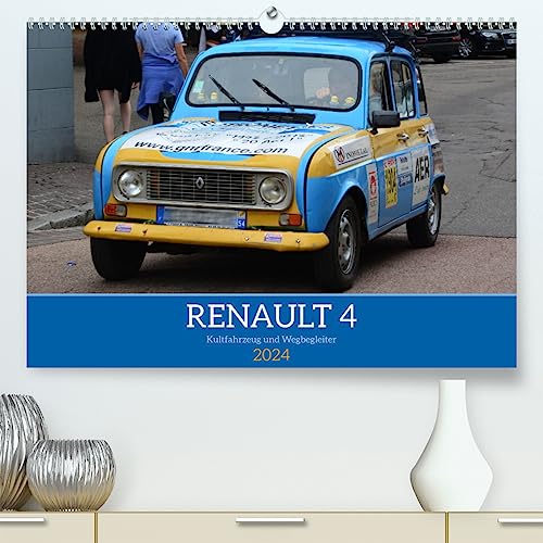 Renault 4 - Kultfahrzeug und Wegbegleiter (hochwertiger Premium Wandkalender 2024 DIN A2 quer), Kunstdruck in Hochglanz