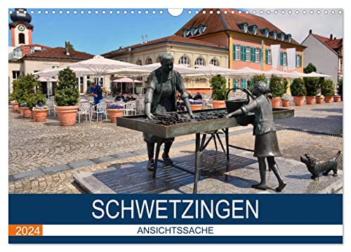 Schwetzingen - Ansichtssache (Wandkalender 2024 DIN A3 quer), CALVENDO Monatskalender