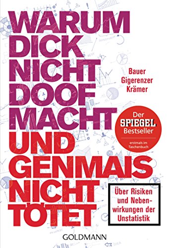 Warum dick nicht doof macht und Genmais nicht tötet: Über Risiken und Nebenwirkungen der Unstatistik Warum dick nicht doof macht und Genmais nicht tötet: Über Risiken und Nebenwirkungen der Unstatistik von Goldmann
