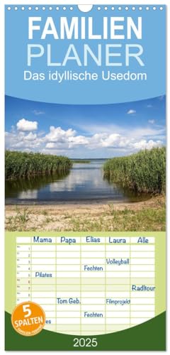 Familienplaner 2025 - Das idyllische Usedom mit 5 Spalten (Wandkalender, 21 cm x 45 cm), CALVENDO