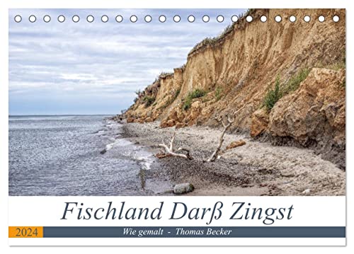 Fischland Darß Zingst - wie gemalt (Tischkalender 2024 DIN A5 quer), CALVENDO Monatskalender von CALVENDO