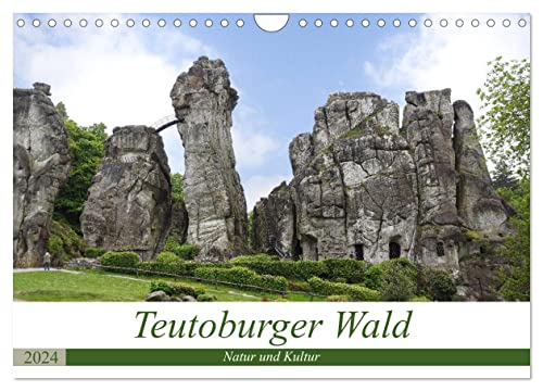 Teutoburger Wald - Natur und Kultur (Wandkalender 2024 DIN A4 quer), CALVENDO Monatskalender von CALVENDO